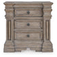 Blairhurst Queen Panel Bed with Mirrored Dresser and Nightstand