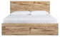 Hyanna Queen Panel Storage Bed with 2 Under Bed Storage Drawer, Dresser and Mirror