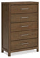 Cabalynn King Panel Bed with Storage with Mirrored Dresser, Chest and Nightstand