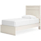 Stelsie Twin Panel Bed with Mirrored Dresser