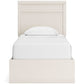 Stelsie Twin Panel Bed with Mirrored Dresser