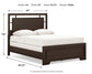 Covetown Queen Panel Bed with Mirrored Dresser