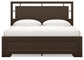 Covetown King Panel Bed with Mirrored Dresser