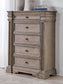 Blairhurst California King Panel Bed, Dresser, Mirror, Chest and Nightstand