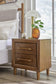 Lyncott King Upholstered Bed with Mirrored Dresser and Nightstand