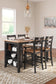 Gesthaven Counter Height Dining Table and 4 Barstools