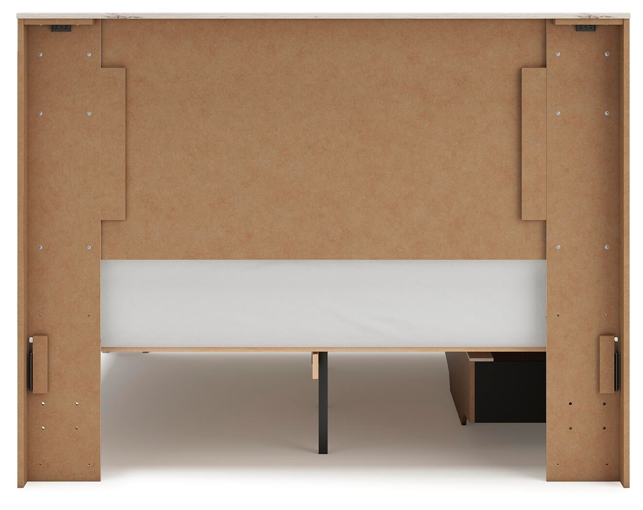 Lawroy Queen Panel Bed with Storage, Dresser, Mirror and Nightstand
