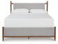 Lyncott Queen Upholstered Bed with Mirrored Dresser and Nightstand