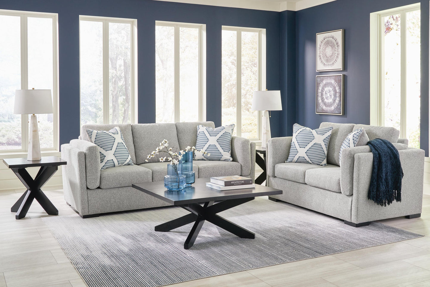 Evansley Sofa and Loveseat