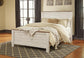 Willowton Queen Panel Bed with Mirrored Dresser and Nightstand