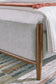 Lyncott California King Upholstered Bed with Mirrored Dresser