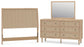 Cielden Full Panel Headboard with Mirrored Dresser