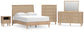 Cielden Queen Panel Bed with Mirrored Dresser, Chest and Nightstand
