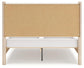 Cadmori Queen Upholstered Panel Bed with Mirrored Dresser