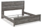Bronyan King Panel Bed with Mirrored Dresser and Nightstand