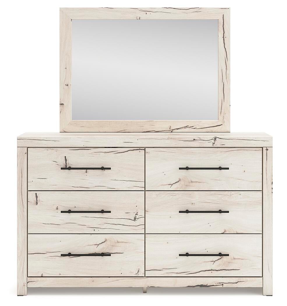 Lawroy Twin Panel Bed with Storage, Dresser, Mirror, Chest and Nightstand