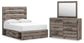 Urbanoore Full Panel Bed with Storage, Dresser and Mirror