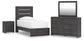 Delmorta Twin Panel Bed, Dresser, Mirror and Nightstand