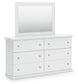 Bostwick Shoals King Panel Bed, Dresser, Mirror and Nightstand