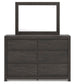 Parlayon King Panel Storage Bed, Dresser and Mirror