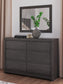 Parlayon Queen Panel Storage Bed, Dresser and Mirror