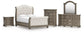 Ardenfield Queen Upholstered Sleigh Bed, Dresser, Mirror, Chest and Nightstand