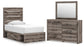 Urbanoore Twin Panel Bed with Storage, Dresser and Mirror