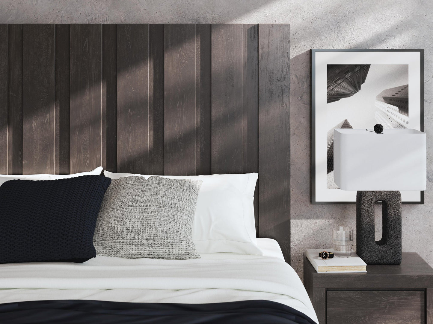Parlayon King Panel Bed, Dresser, Mirror, Chest and Nightstand