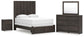 Parlayon Queen Panel Storage Bed, Dresser, Mirror and Nightstand
