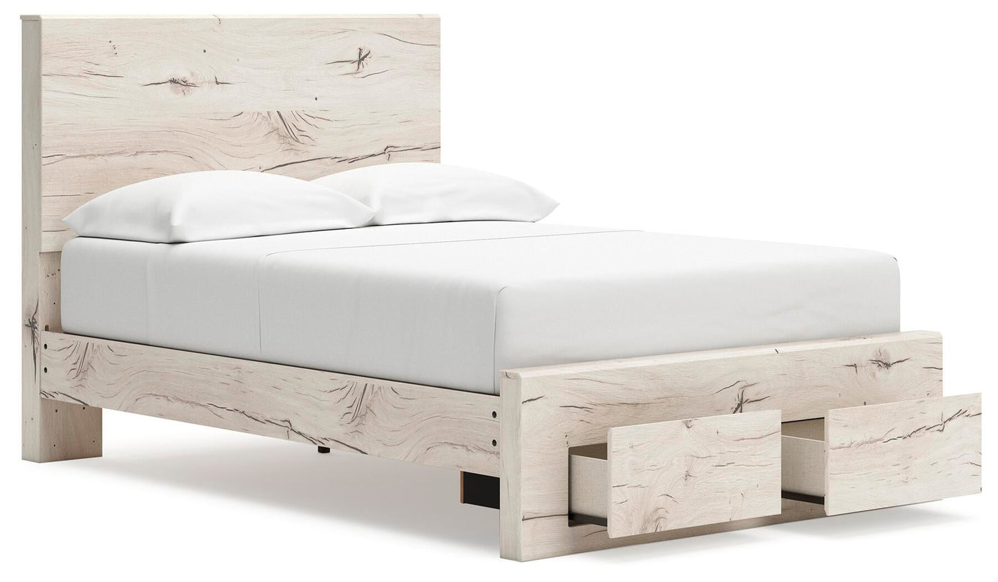 Lawroy Full Panel Storage Bed, Dresser, Mirror and Nightstand