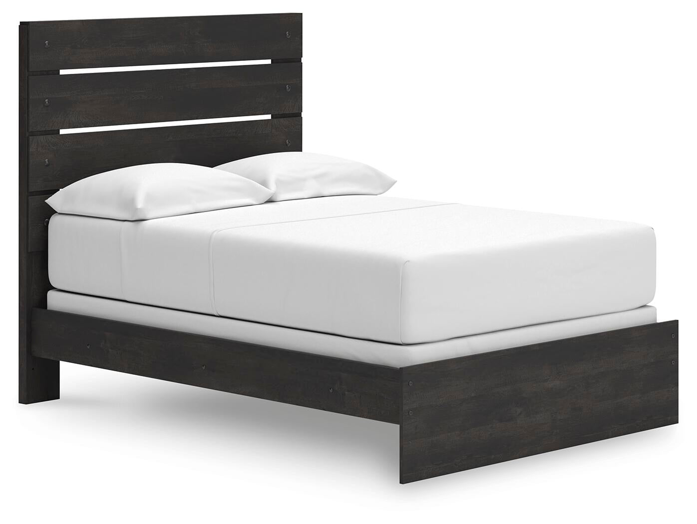 Delmorta Full Panel Bed, Dresser, Mirror and Nightstand