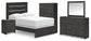 Delmorta Full Panel Bed, Dresser, Mirror, Chest and Nightstand