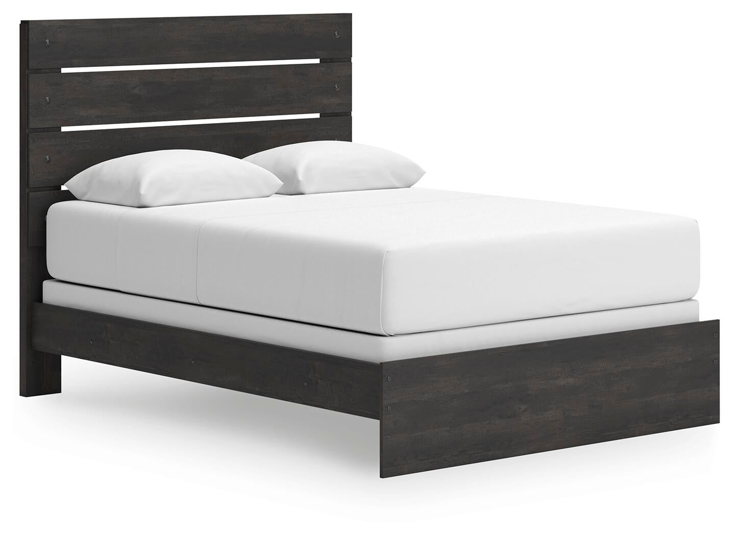 Delmorta Queen Panel Bed, Dresser, Mirror, Chest and Nightstand