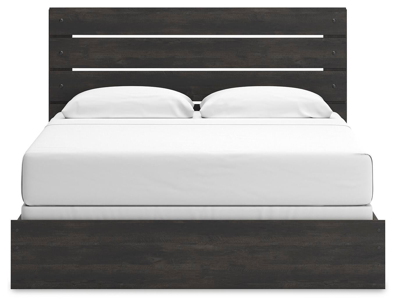 Delmorta King Panel Bed, Dresser, Mirror and Nightstand