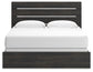 Delmorta King Panel Bed, Dresser, Mirror and Nightstand