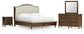 Sturlayne California King Upholstered Panel Bed, Dresser, Mirror and Nightstand