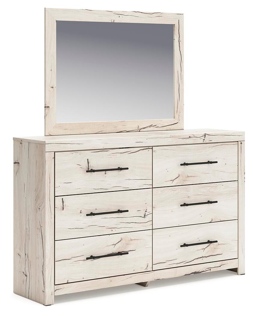 Lawroy King Panel Headboard, Dresser, Mirror and Nightstand