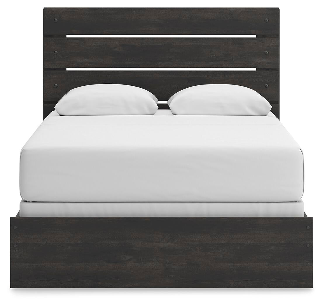 Delmorta Queen Panel Bed, Dresser and Mirror