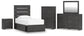 Delmorta Twin Panel Storage Bed, Dresser, Mirror, Chest and Nightstand