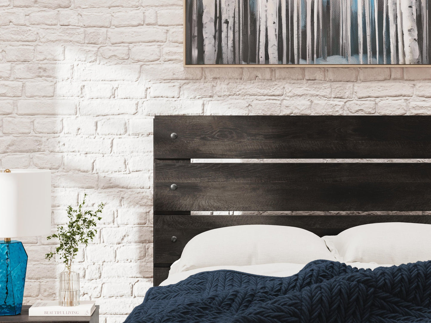 Delmorta Twin Panel Storage Bed, Dresser, Mirror, Chest and Nightstand