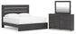 Delmorta King Panel Bed, Dresser and Mirror