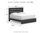 Delmorta King Panel Bed, Dresser and Mirror