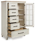 Shaybrock California King Panel Bed, Dresser, Mirror, Chest and Nightstand