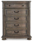 Ardenfield King Upholstered Sleigh Bed, Dresser, Mirror, Chest and Nightstand