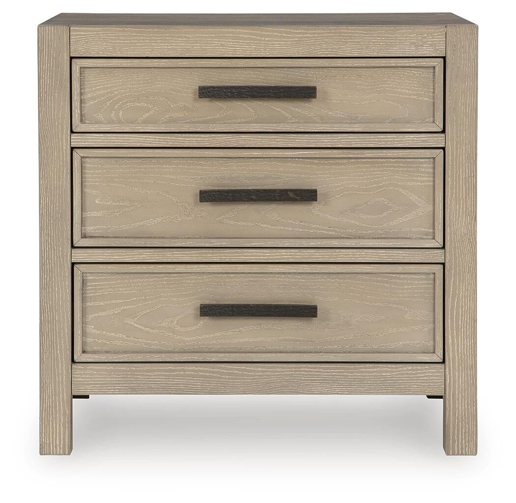 Calmoro California King Bookcase Bed with Mirrored Dresser and Nightstand