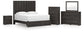 Parlayon King Panel Storage Bed, Dresser, Mirror, Chest and Nightstand