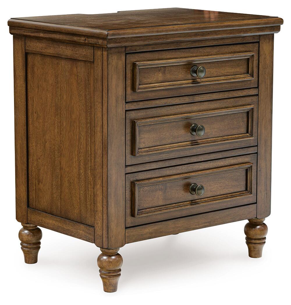 Sturlayne Queen Upholstered Panel Bed, Dresser, Mirror, Chest and Nightstand