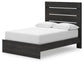 Delmorta Full Panel Storage Bed, Dresser, Mirror, Chest and Nightstand
