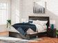 Delmorta King Panel Bed, Dresser, Mirror, Chest and Nightstand