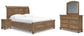Vandenmore California King Storage Sleigh Bed with Mirrored Dresser and Nightstand